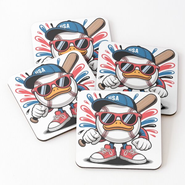Item preview, All‑American Baseball Duck Mascot designed and sold by Mindful56.