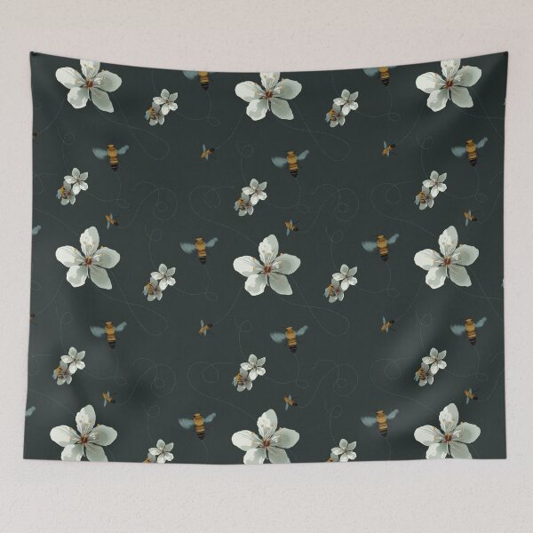 Item preview, Bee Blossom Botanical Pattern designed and sold by The Blue Crane Co..