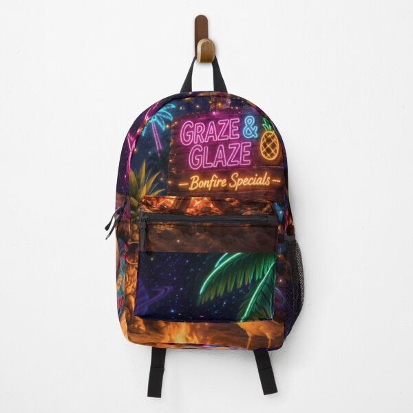 Item preview, Neon Tropical Cow Bonfire Paradise designed and sold by Mindful56.
