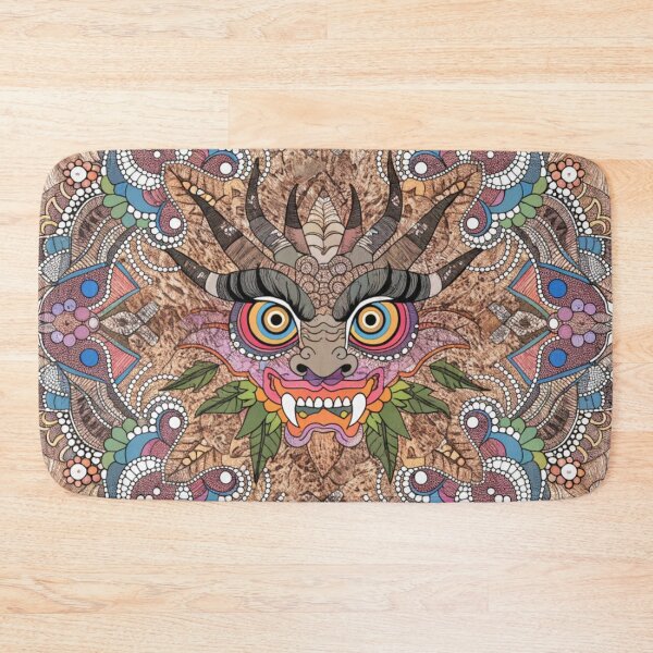 Item preview, Intricate Dragon Mandala – Detailed Black and Grey Floral Dragon Mandala Design designed and sold by Anime9122.