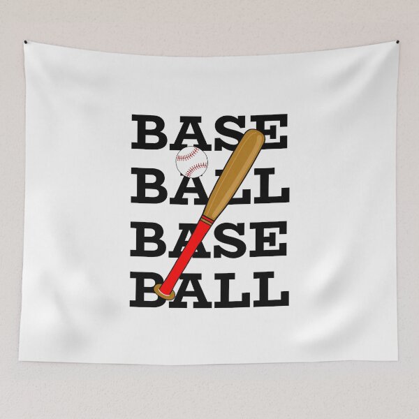Item preview, Baseball Bat And Ball Typography designed and sold by Sartoris Art.