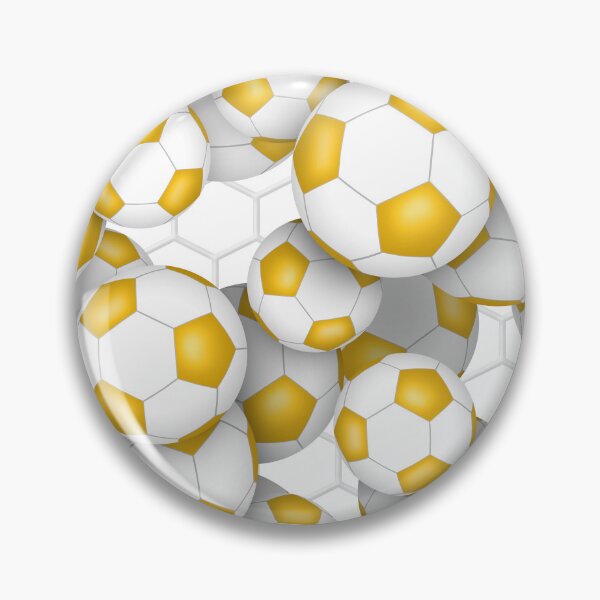 Item preview, Soccer balls with goal netting accent pattern - gold designed and sold by katzdzynes.
