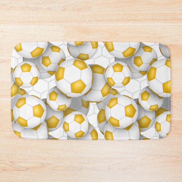 Item preview, Soccer balls with goal netting accent pattern - gold designed and sold by katzdzynes.