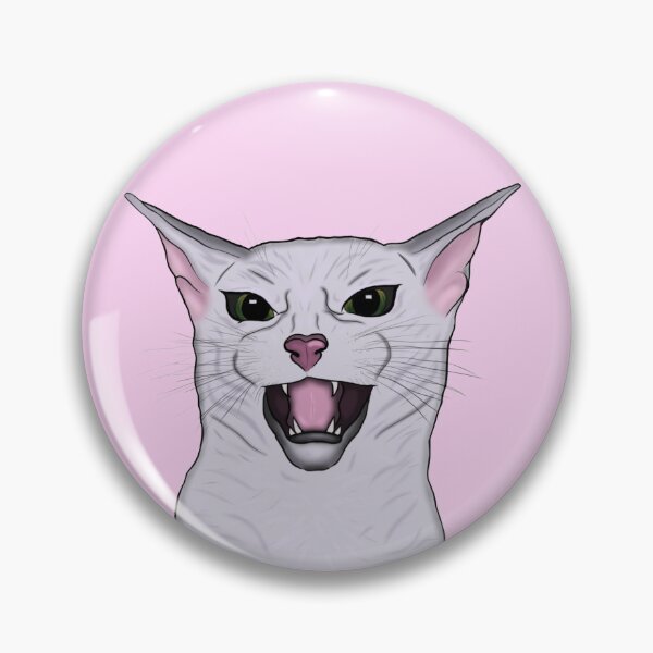 Item preview, grey cat meowing designed and sold by silentstylings.