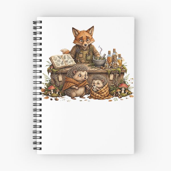 Item preview, Fox Apothecary Helps Sick Hedgehogs - Autumn Herbalist Cottagecore designed and sold by Neurospicy Trolls.