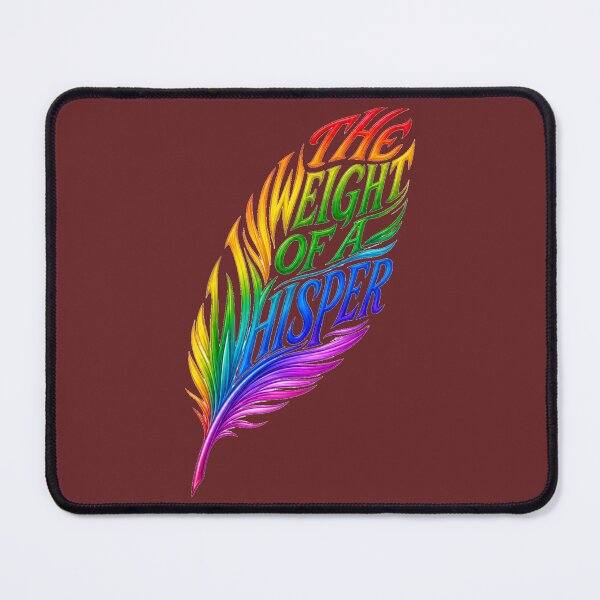 Item preview, The Weight of a Whisper – Rainbow Feather Inspirational Typography Art designed and sold by puzzell.