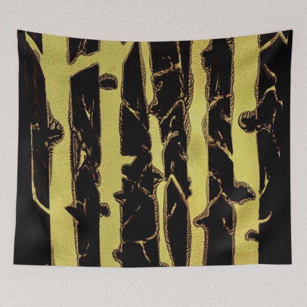 Item preview, Golden Birch Trees Silhouette Abstract designed and sold by BuckaBaby.