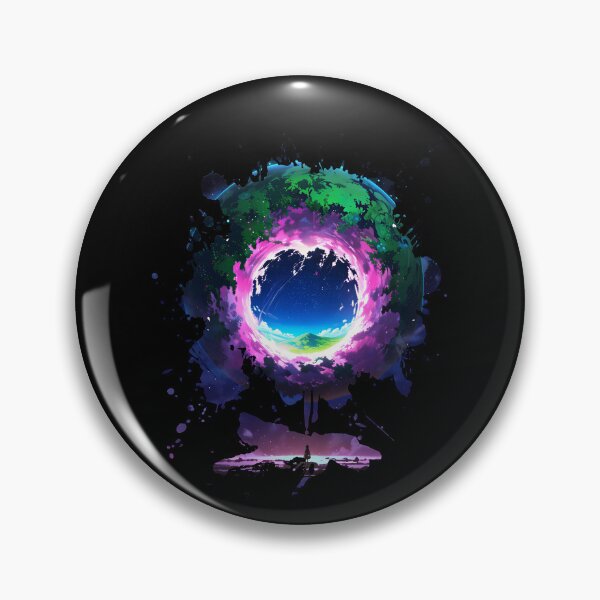 Item preview, In A Glitch World - Anime Cosmic Portal Ink Splash Art designed and sold by GlitchZen.