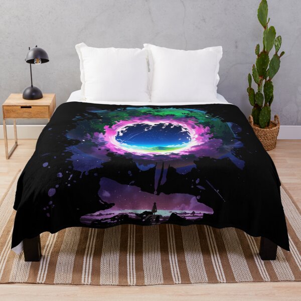 Item preview, In A Glitch World - Anime Cosmic Portal Ink Splash Art designed and sold by GlitchZen.