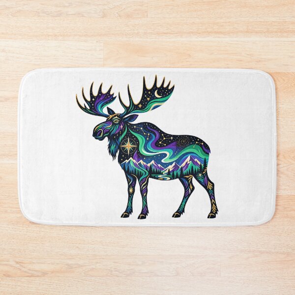 Item preview, Celestial Moose 1 - Aurora Spirit designed and sold by Wild Creative Art.