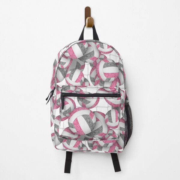 Item preview, Pink & gray girly volleyballs pattern with net accent designed and sold by katzdzynes.