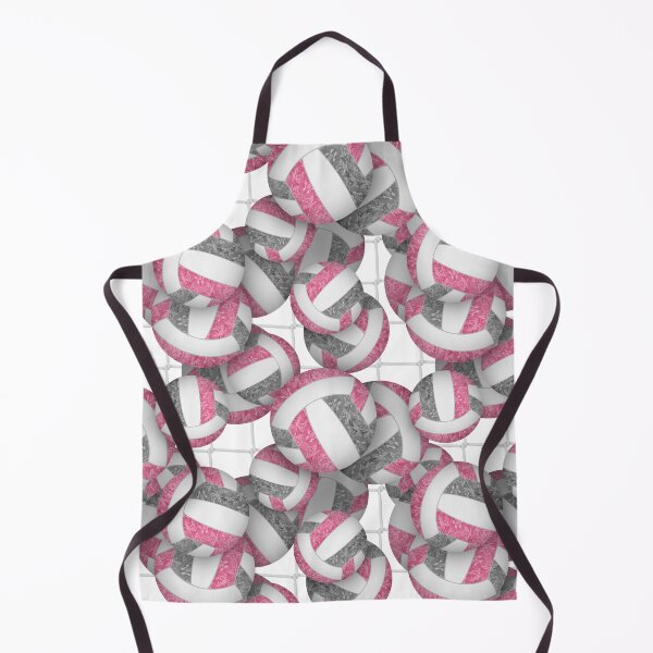 Item preview, Pink & gray girly volleyballs pattern with net accent designed and sold by katzdzynes.