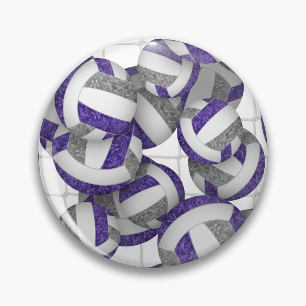Item preview, Purple & gray girly volleyballs pattern with net accent designed and sold by katzdzynes.