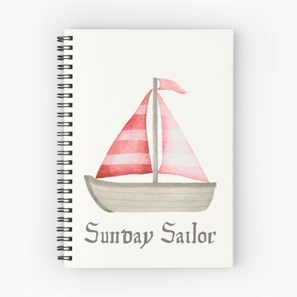 Item preview, Relaxed Sunday Sailor, Brown Boat with Red Sails designed and sold by Noydee Red Salavan.