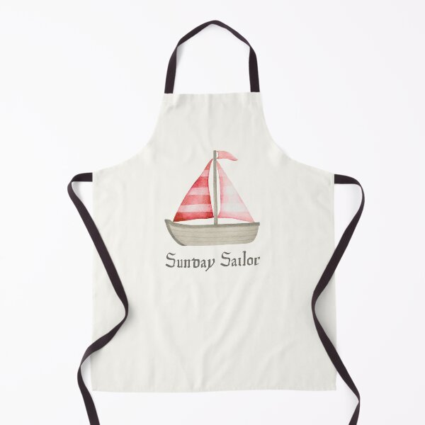 Item preview, Relaxed Sunday Sailor, Brown Boat with Red Sails designed and sold by Noydee Red Salavan.