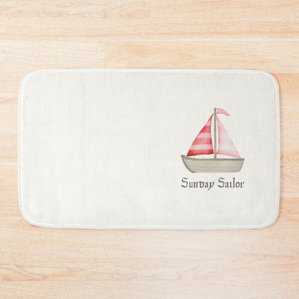 Item preview, Relaxed Sunday Sailor, Brown Boat with Red Sails designed and sold by Noydee Red Salavan.