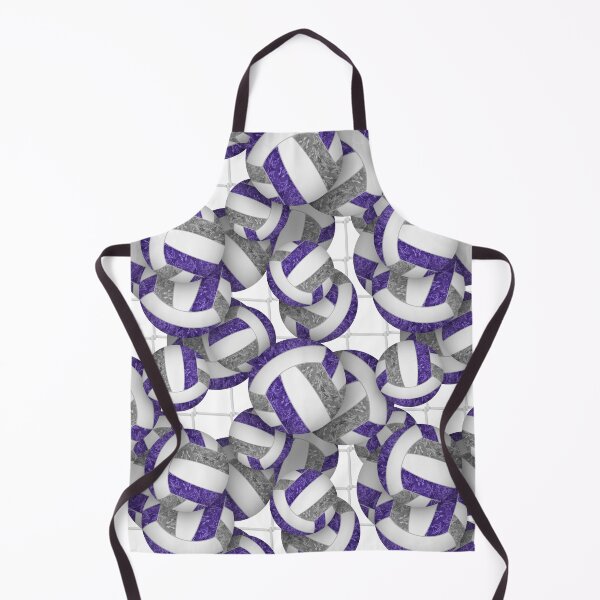 Item preview, Purple & gray girly volleyballs pattern with net accent designed and sold by katzdzynes.