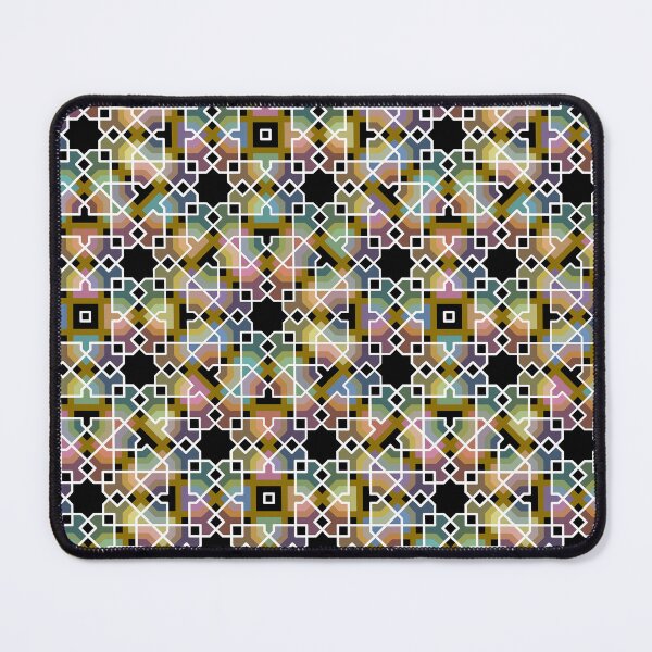 Item preview, Dark Rainbow Geometric Pattern designed and sold by mathemartiste.