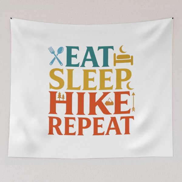 Item preview, Eat Sleep Hike Repeat T-Shirt Design, Vintage Outdoor  designed and sold by GabeMountainArt.