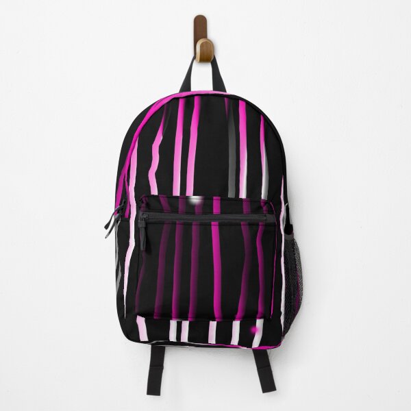 Item preview, Black, White and Pink Vertical Stripe Organic Pattern | Dark Minimal Alt Aesthetic | Dark Feminine Y2K Aesthetic designed and sold by dfly-creations.