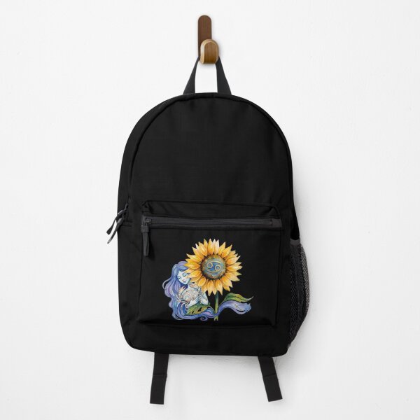 Item preview, Cancer Zodiac Goddess Watercolor Sunflower Art designed and sold by SilentFlower.