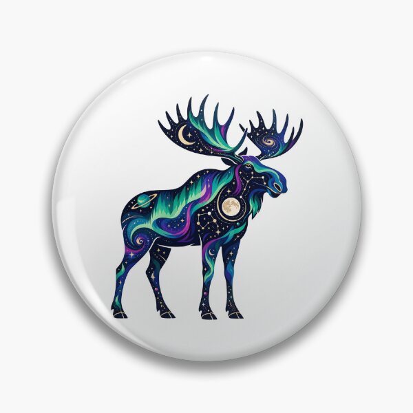 Item preview, Celestial Moose 2 - Aurora Spirit designed and sold by Wild Creative Art.