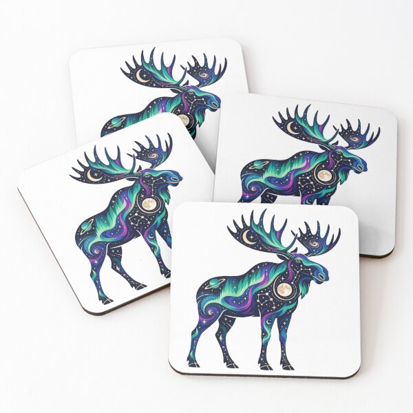 Item preview, Celestial Moose 2 - Aurora Spirit designed and sold by Wild Creative Art.