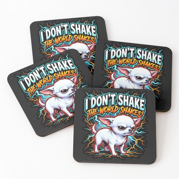 Item preview, I Don't Shake The World Shakes Angry Chihuahua designed and sold by INKRebelGraphic.