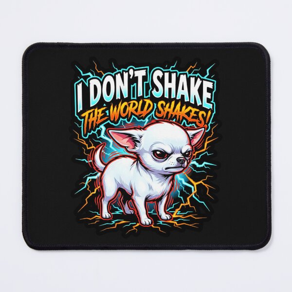 Item preview, I Don't Shake The World Shakes Angry Chihuahua designed and sold by INKRebelGraphic.