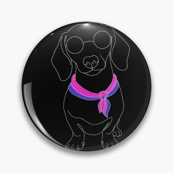 Item preview, Minimalist Dachshund with Sunglasses & Bisexual Bandana | LGBTQ Dog Illustration designed and sold by TrueColorAr.