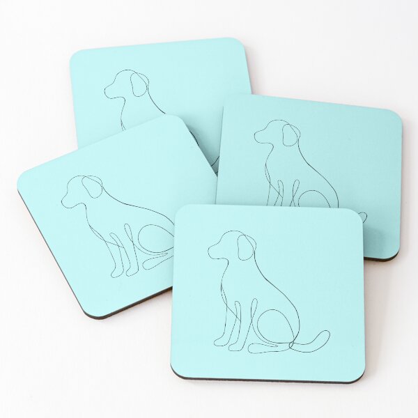 Item preview, Continuous Line Sitting Dog Illustration designed and sold by BuckaBaby.