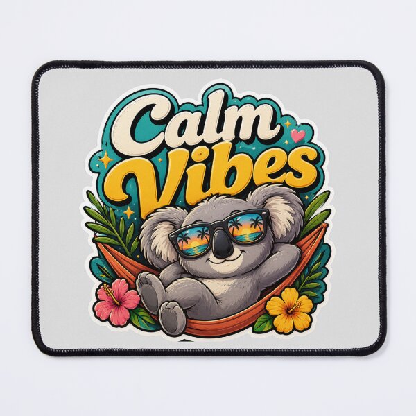 Item preview, Calm Vibes Koala Hammock Sticker designed and sold by PixoNest.