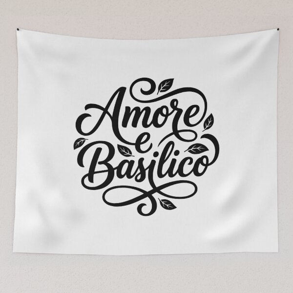Item preview, Amore e Basilico Italian Love Basil Script designed and sold by AntiqueImages.