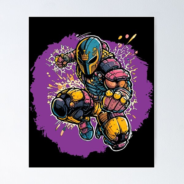Item preview, Lucha Libre - Cyberpunk Luchador Anime Art | Sci-Fi Wrestler Character Design designed and sold by Coder-T.