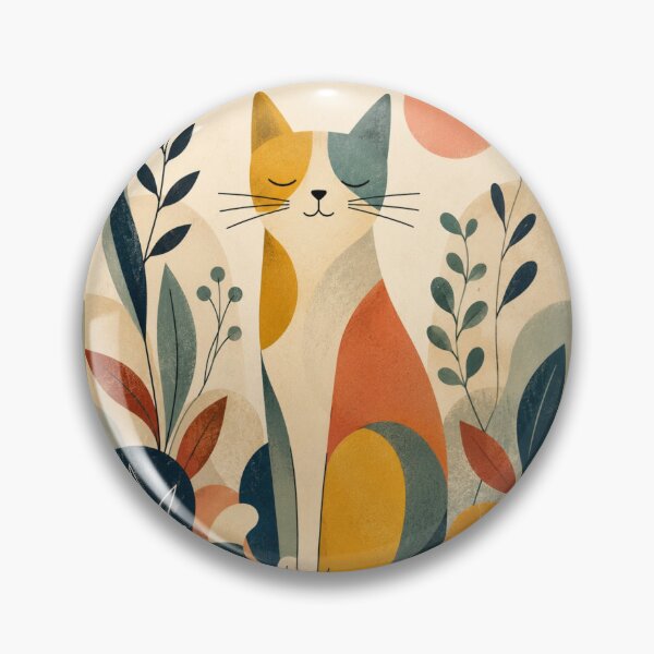 Item preview, Mid Century Modern Cat Botanical Art designed and sold by Rohan132.
