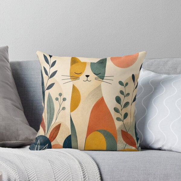 Item preview, Mid Century Modern Cat Botanical Art designed and sold by Rohan132.