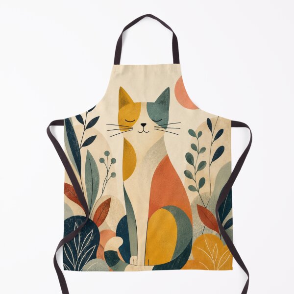 Item preview, Mid Century Modern Cat Botanical Art designed and sold by Pure Craft.