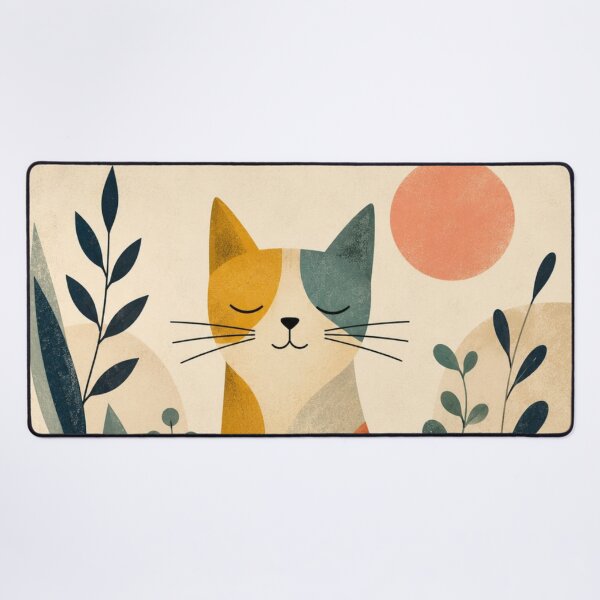 Item preview, Mid Century Modern Cat Botanical Art designed and sold by Rohan132.
