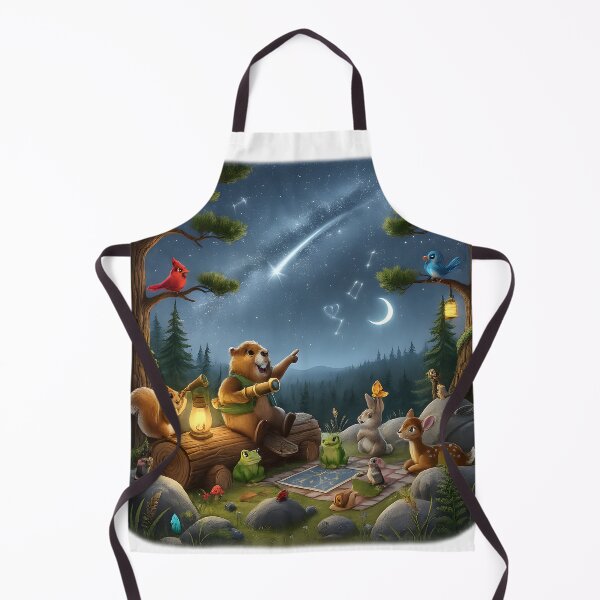 Item preview, Happy Beaver Adventures – Stargazing at Pine Hill designed and sold by Clothes With Smiling Animals Walt Gral.
