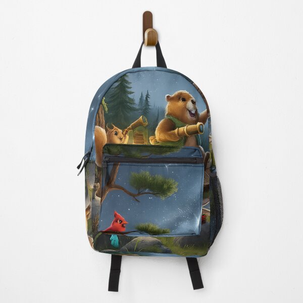 Item preview, Happy Beaver Adventures – Stargazing at Pine Hill designed and sold by Clothes With Smiling Animals Walt Gral.
