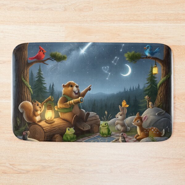 Item preview, Happy Beaver Adventures – Stargazing at Pine Hill designed and sold by Clothes With Smiling Animals Walt Gral.