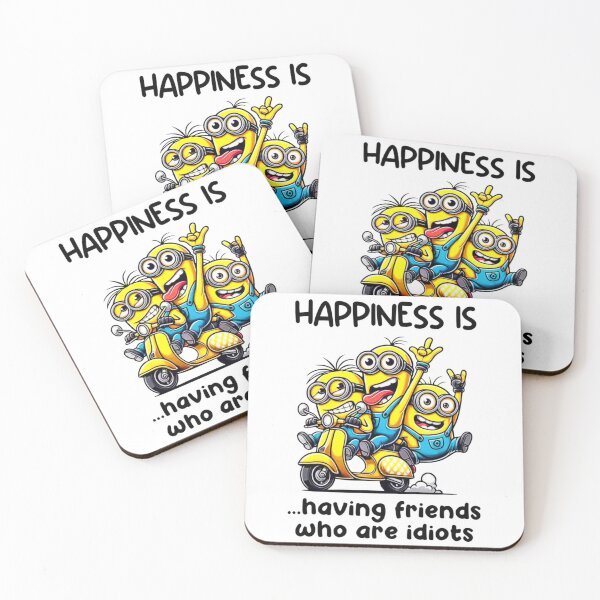 Item preview, Happiness Is Having Friends Who Are Idiots designed and sold by INKRebelGraphic.