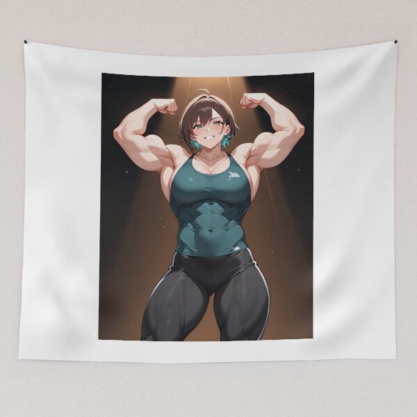 Item preview, Anime Illustration - Muscular Cyberpunk Athlete, Strength and Determination designed and sold by AnimeShin.