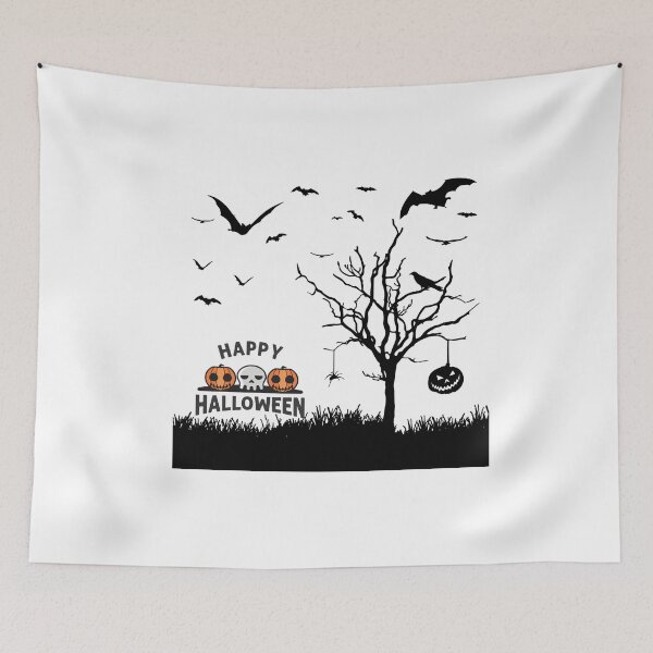 Item preview, Spooky Happy Halloween Night with Bats and Pumpkins⁠ designed and sold by سله أرت.