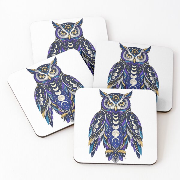 Item preview, Celestial Owl - Moon Spirit Standing designed and sold by Wild Creative Art.