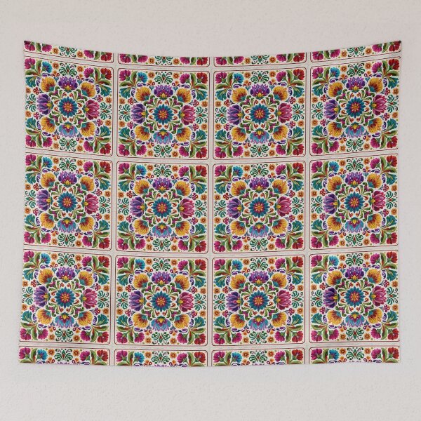 Item preview, Mexican Folk Floral Pattern | Talavera Botanical Design designed and sold by MythicMood.