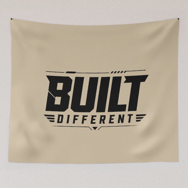 Item preview, Built Different – Bold Streetwear Typography Design designed and sold by VioVibe.