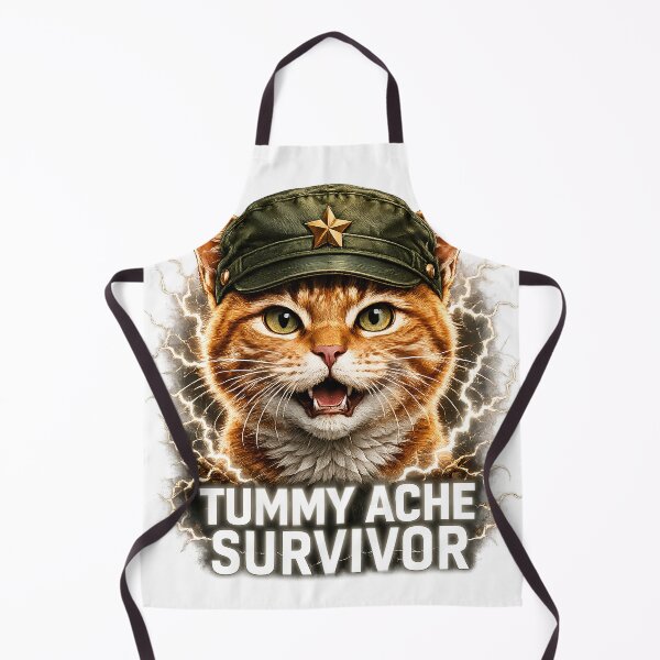 Item preview, Tummy Ache Survivor Cat Warrior designed and sold by Feral Feline.