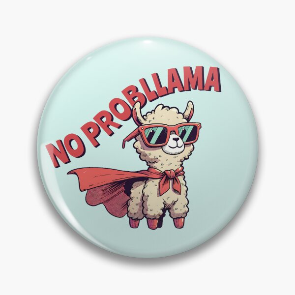 Item preview, No Probllama Funny Superhero Llama | Cute Llama Pun Animal Design designed and sold by Sachie's Studio.