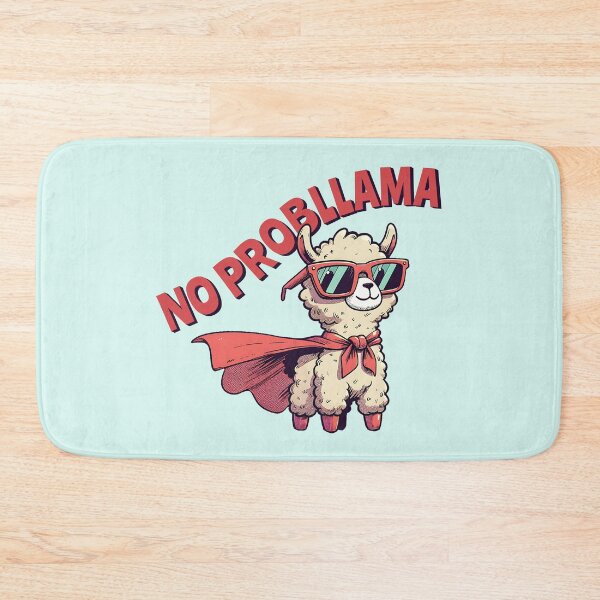 Item preview, No Probllama Funny Superhero Llama | Cute Llama Pun Animal Design designed and sold by Sachie's Studio.